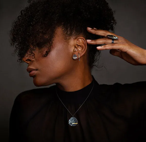 Murmur Pebble Necklace (M) Bright Sterling Silver