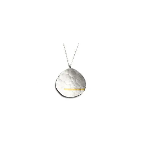 Murmur Pebble Necklace (M) Bright Sterling Silver
