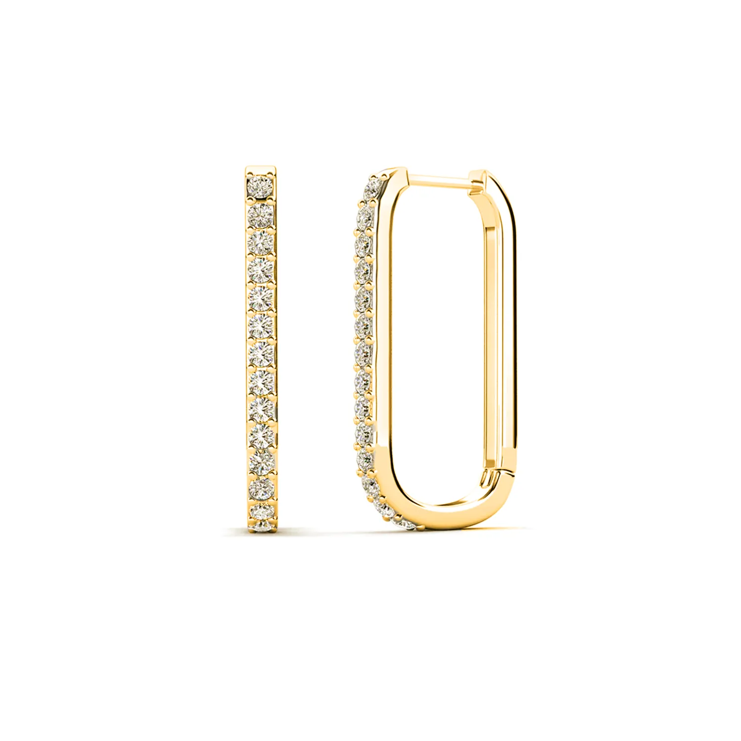 Nadia 18k White Gold Plated Crystal Hoop Earrings