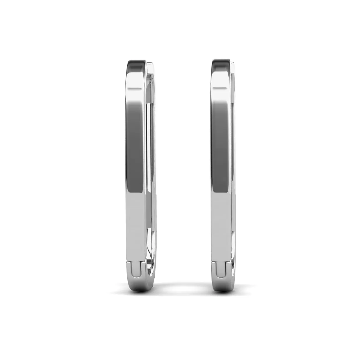 Nadia 18k White Gold Plated Crystal Hoop Earrings