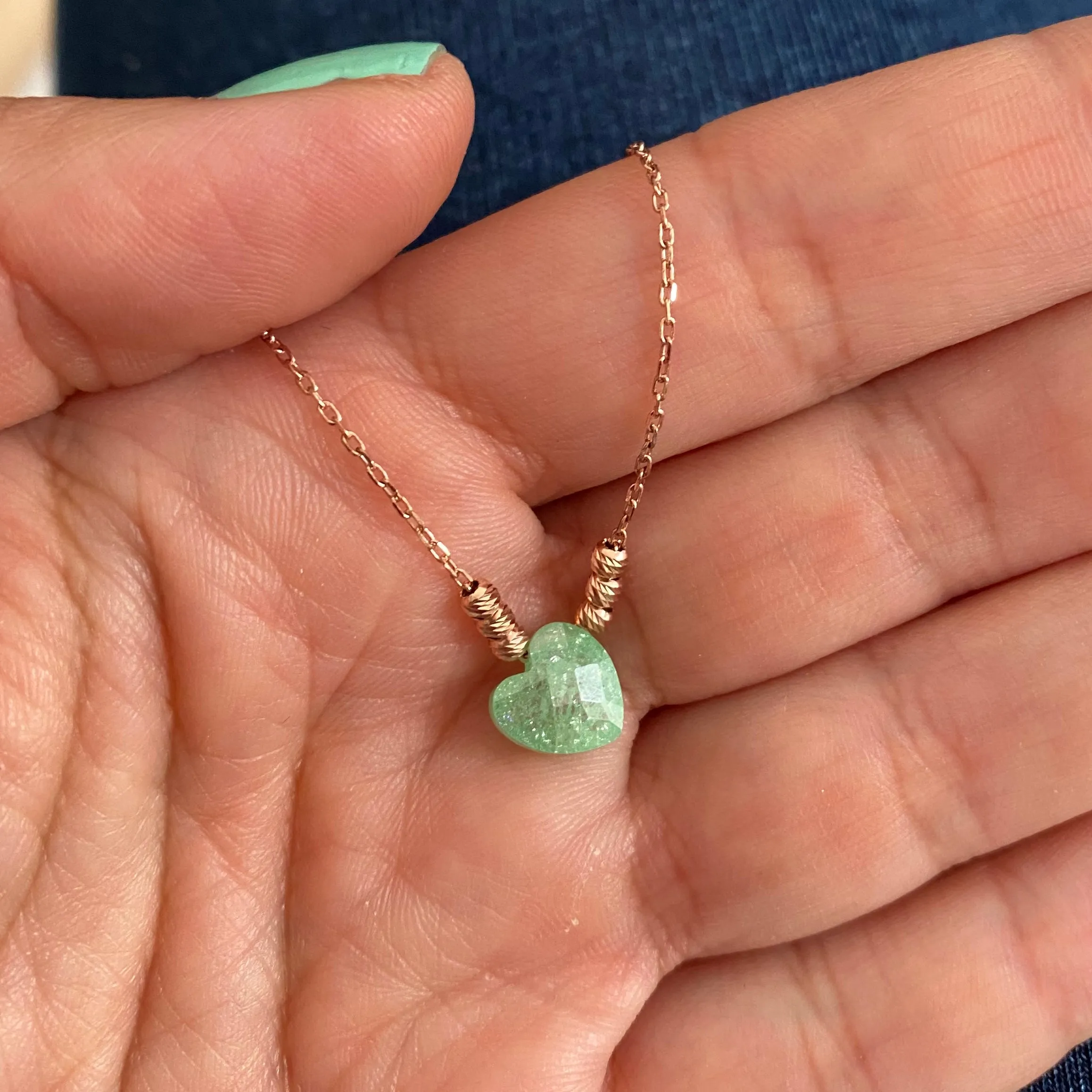Necklace with colorful natural stones