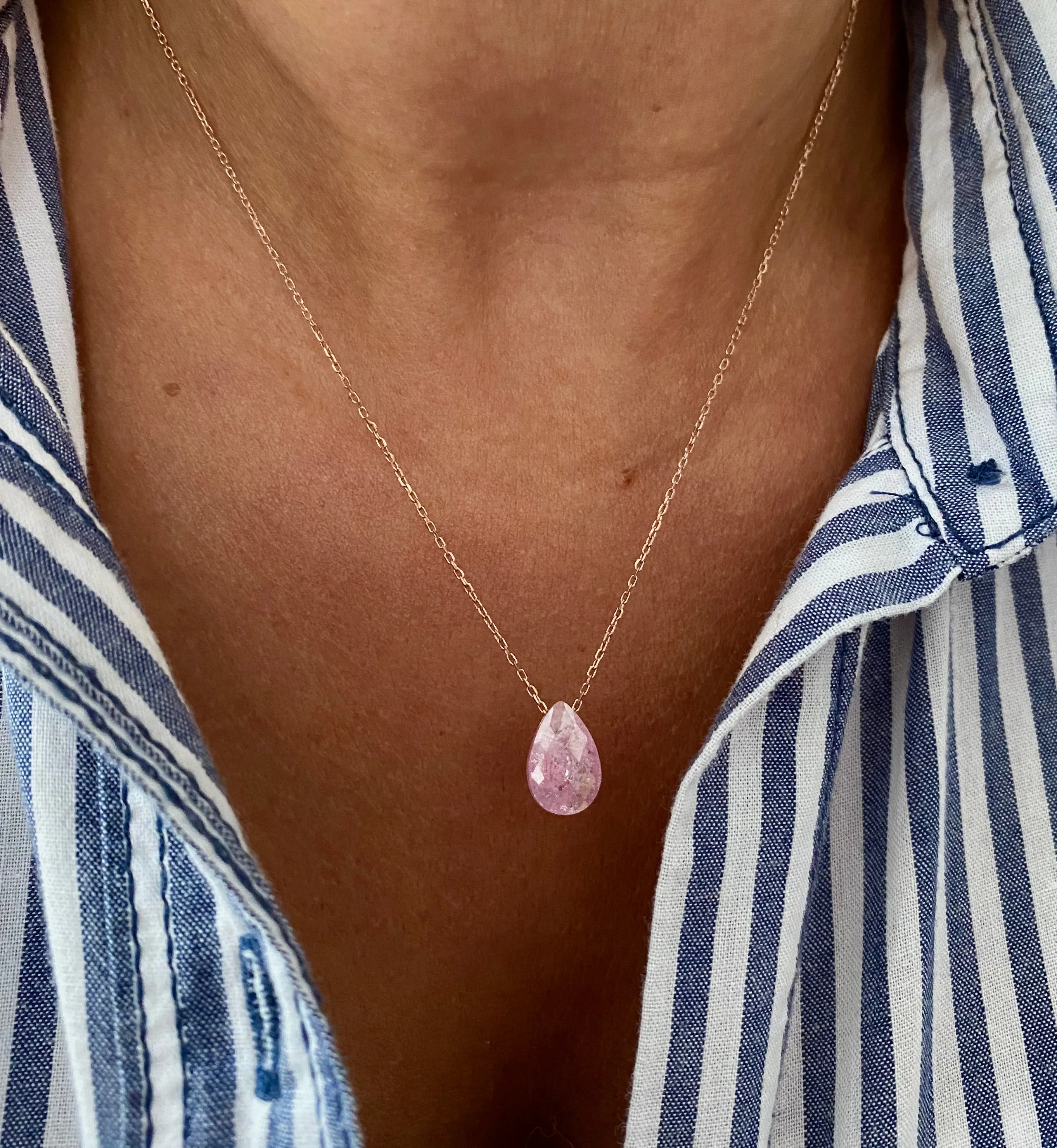 Necklace with colorful natural stones