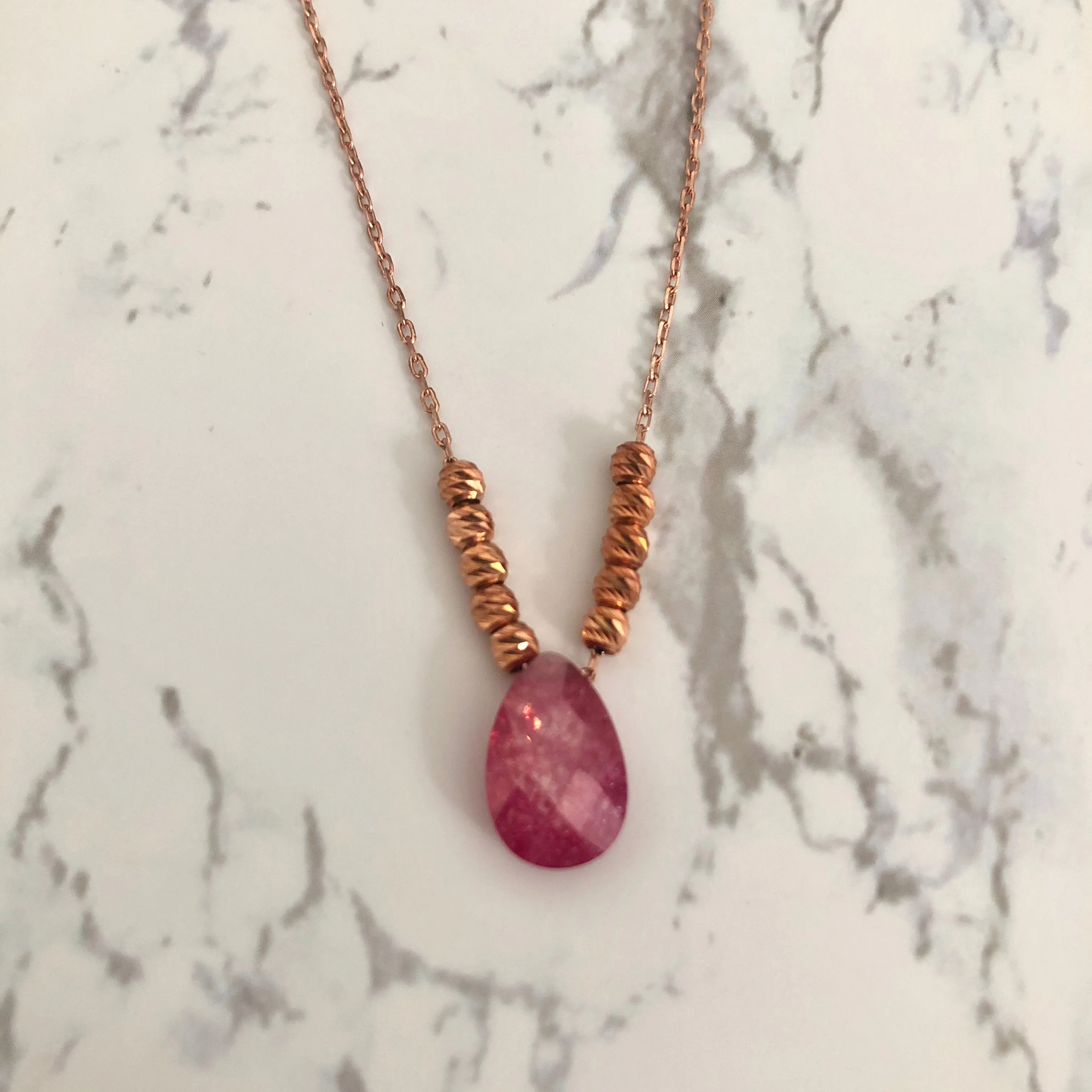 Necklace with colorful natural stones