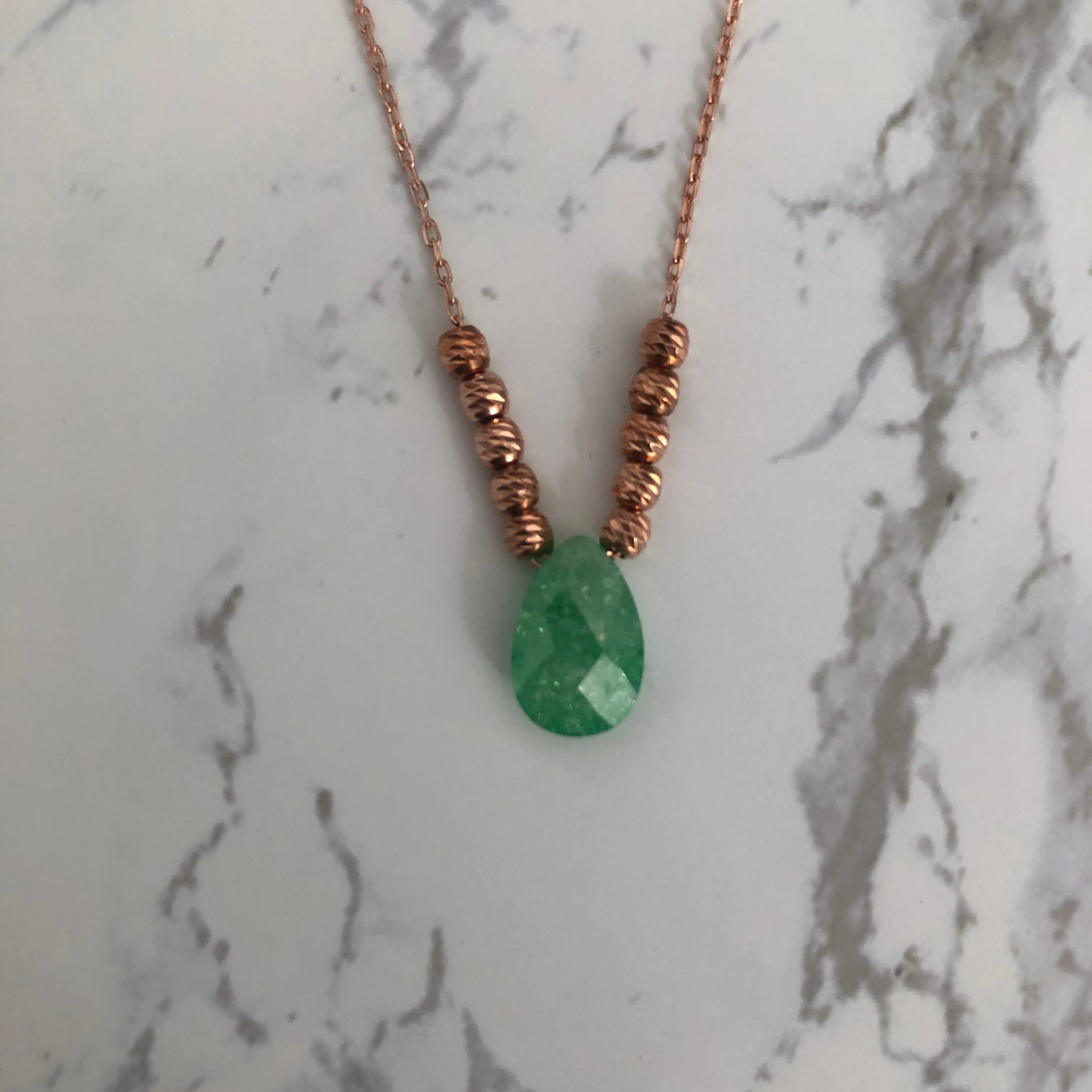 Necklace with colorful natural stones