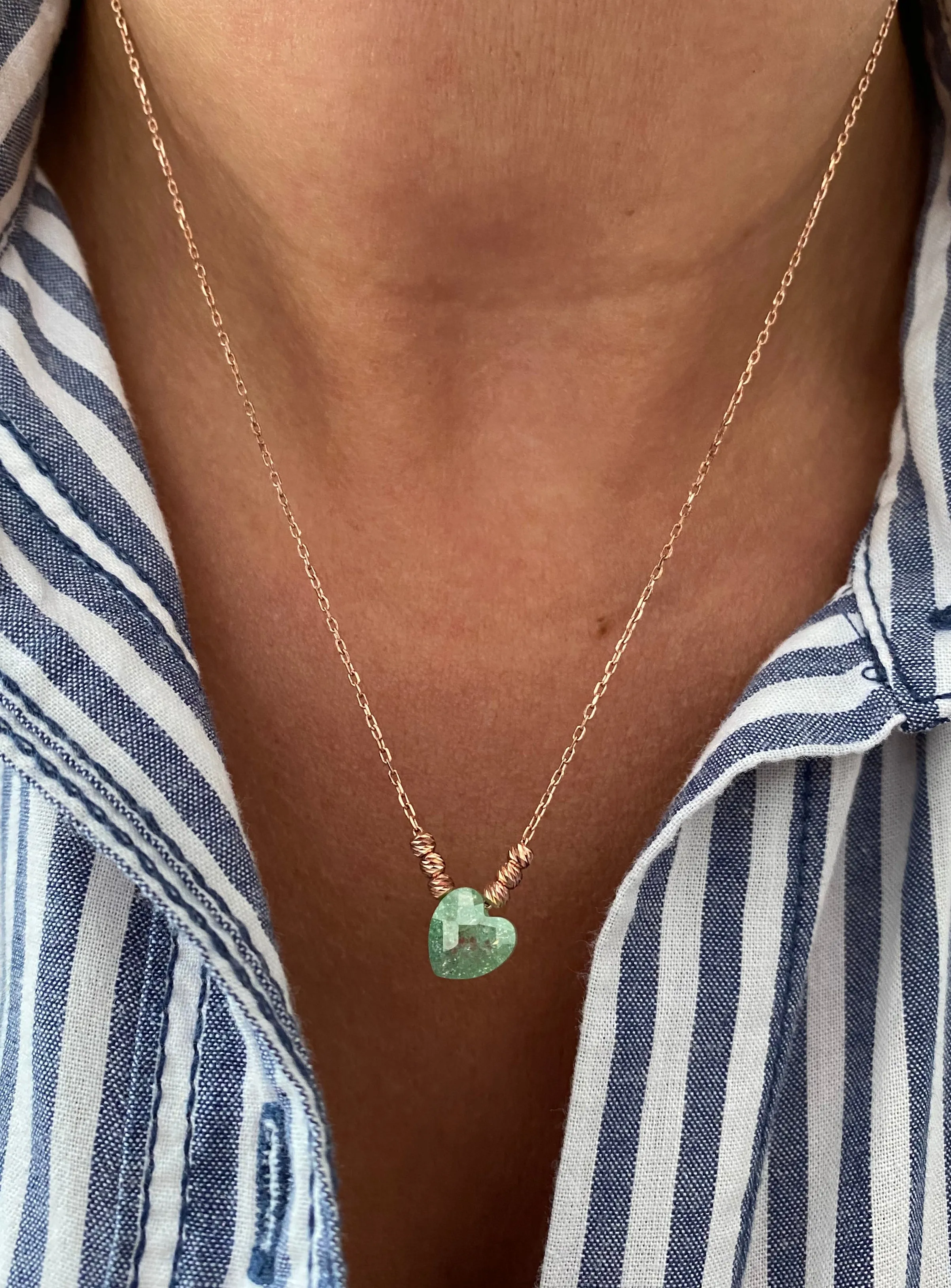 Necklace with colorful natural stones