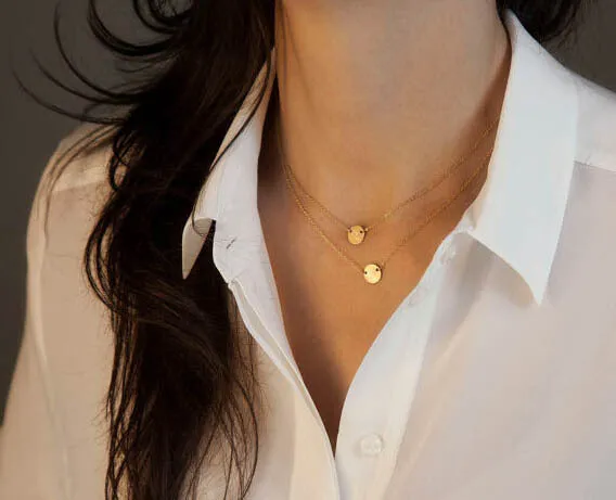 Optimized Title: Elegant Fatima Hand Multilayer Hammered Chain Lariat Necklace with Long Bar Pendant - Stylish Jewelry for Women (JHS018)