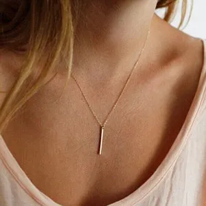 Optimized Title: Elegant Fatima Hand Multilayer Hammered Chain Lariat Necklace with Long Bar Pendant - Stylish Jewelry for Women (JHS018)