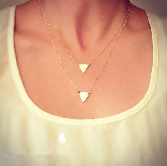Optimized Title: Elegant Fatima Hand Multilayer Hammered Chain Lariat Necklace with Long Bar Pendant - Stylish Jewelry for Women (JHS018)