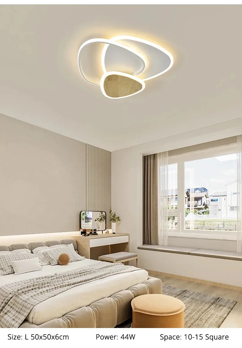 QIYI Fluifust Modern LED Ceiling Home Decor Luster Fixture Dimmable