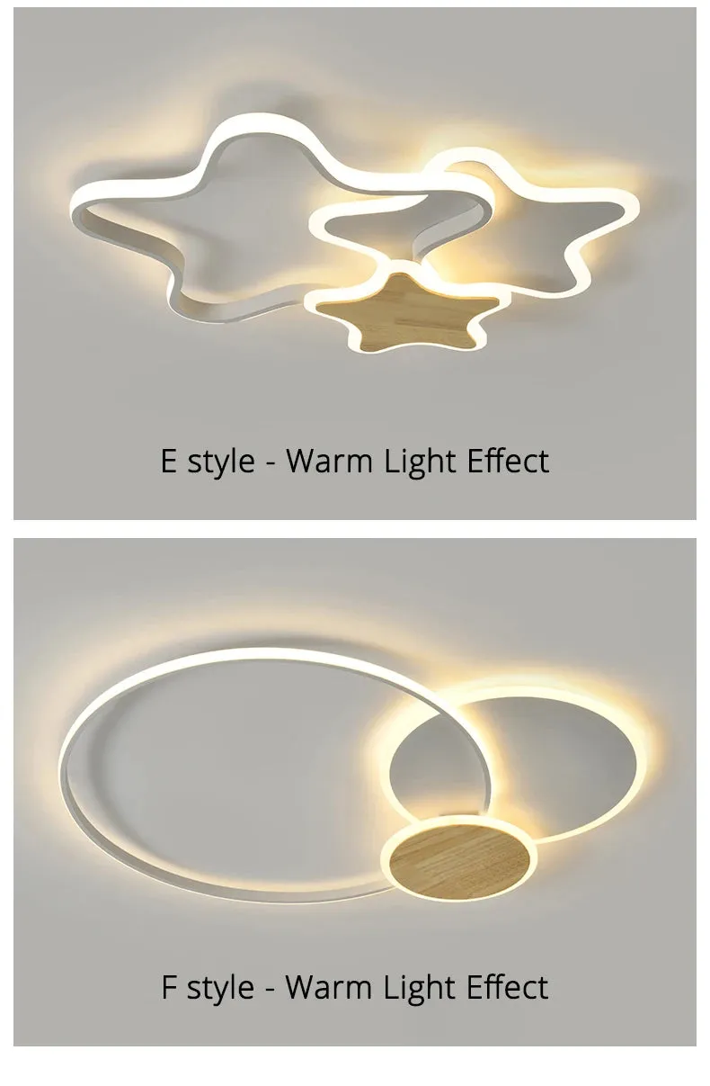 QIYI Fluifust Modern LED Ceiling Home Decor Luster Fixture Dimmable