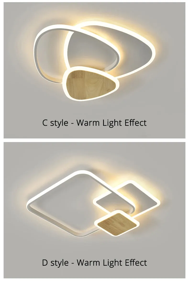 QIYI Fluifust Modern LED Ceiling Home Decor Luster Fixture Dimmable