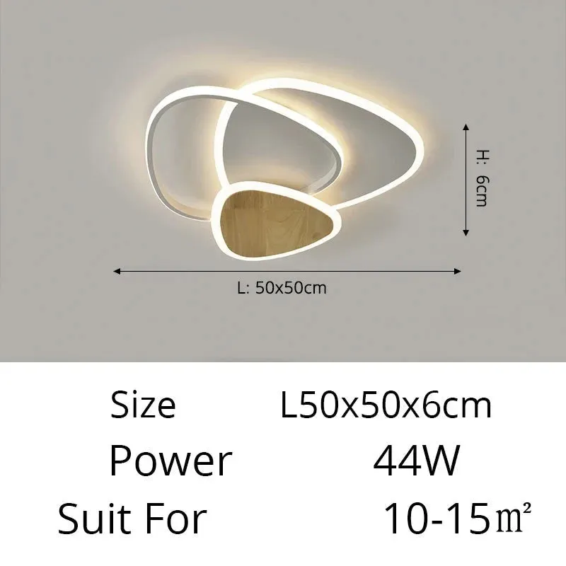 QIYI Fluifust Modern LED Ceiling Home Decor Luster Fixture Dimmable