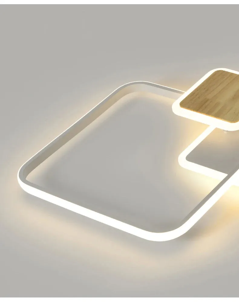 QIYI Fluifust Modern LED Ceiling Home Decor Luster Fixture Dimmable