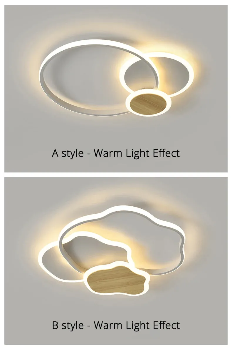 QIYI Fluifust Modern LED Ceiling Home Decor Luster Fixture Dimmable