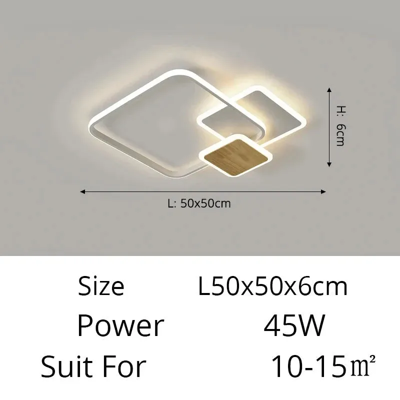 QIYI Fluifust Modern LED Ceiling Home Decor Luster Fixture Dimmable