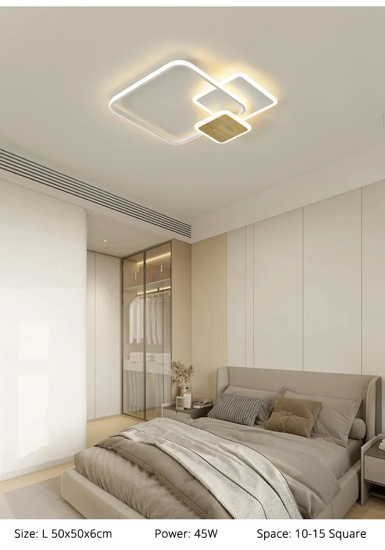 QIYI Fluifust Modern LED Ceiling Home Decor Luster Fixture Dimmable