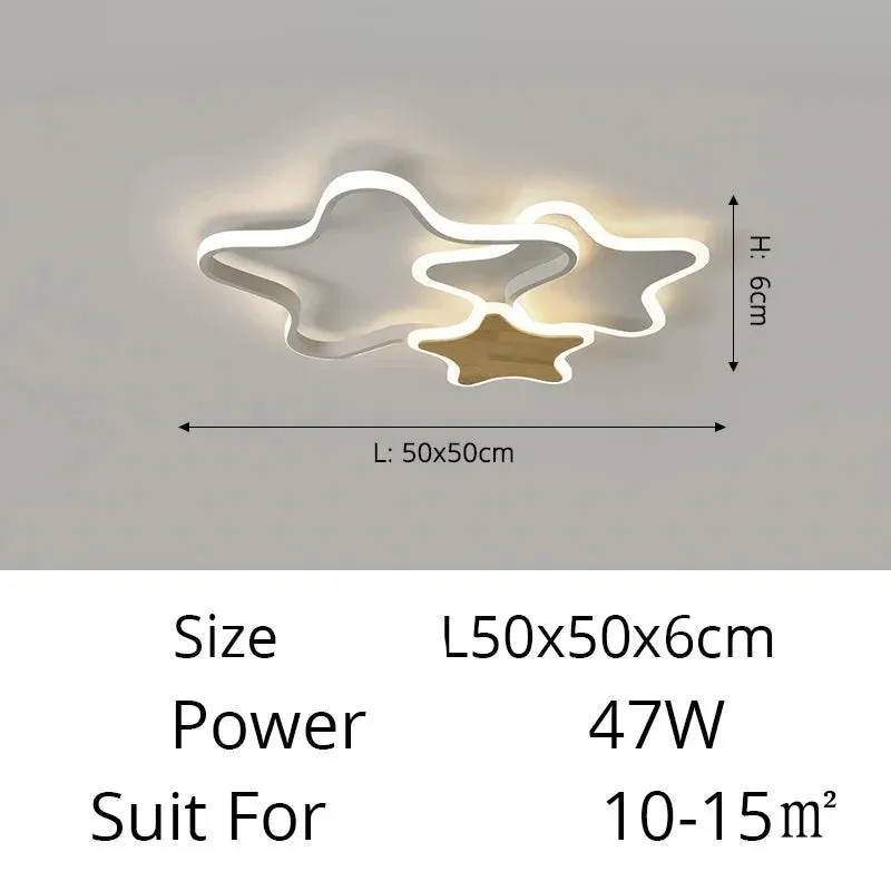 QIYI Fluifust Modern LED Ceiling Home Decor Luster Fixture Dimmable