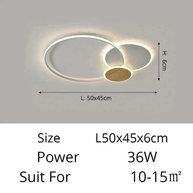 QIYI Fluifust Modern LED Ceiling Home Decor Luster Fixture Dimmable