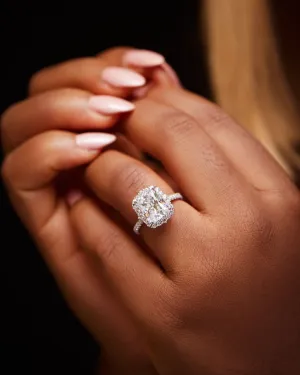 Quinn Radiant CZ Sterling Silver Engagement Ring