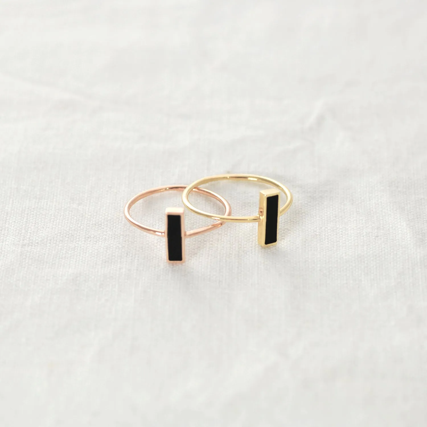Rectangle city onyx Ring