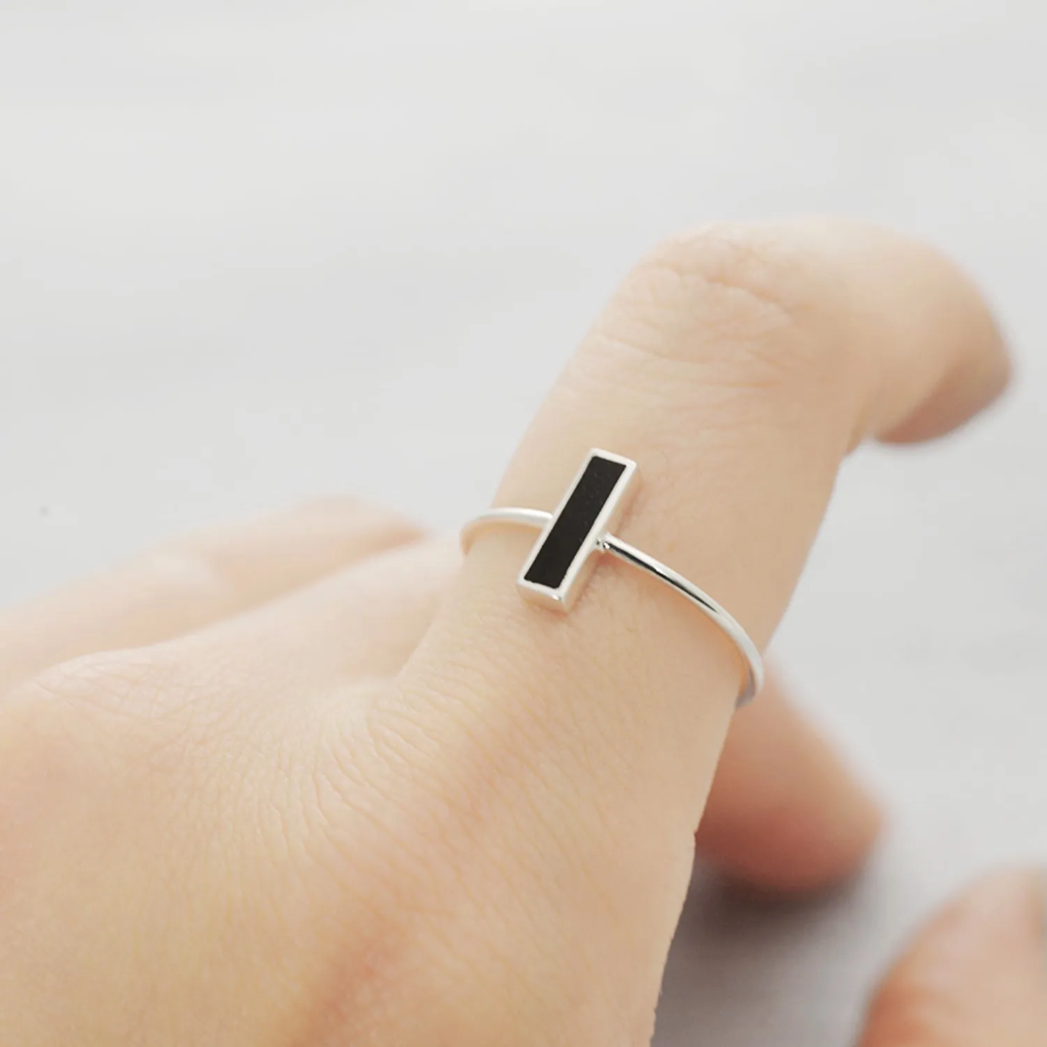 Rectangle city onyx Ring