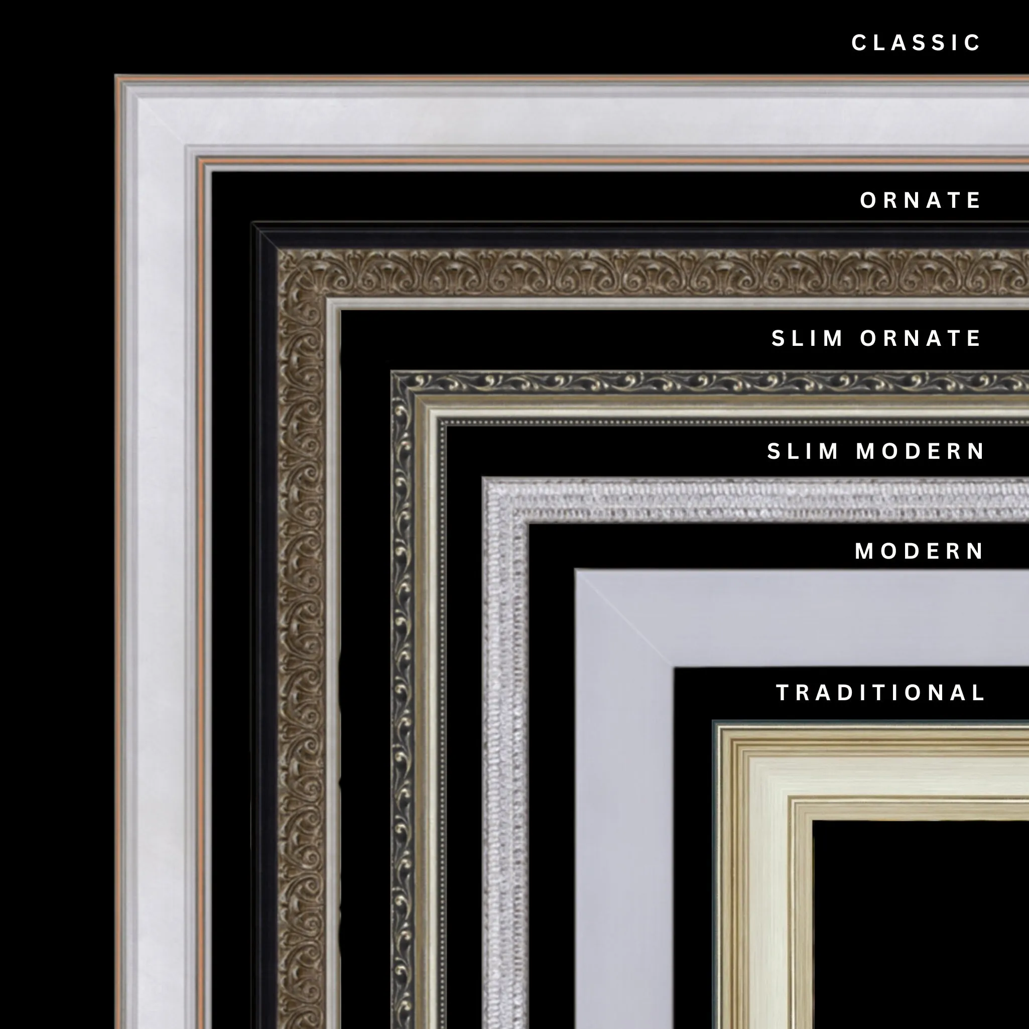Silver 47x32 Picture Frame Ornate Traditional Classic Antique