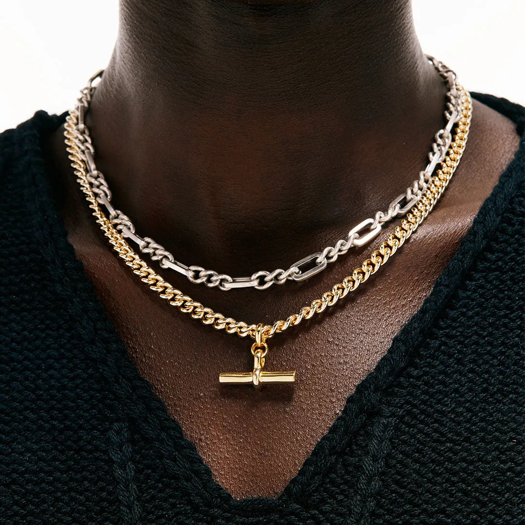 Silver Track Chain Necklace