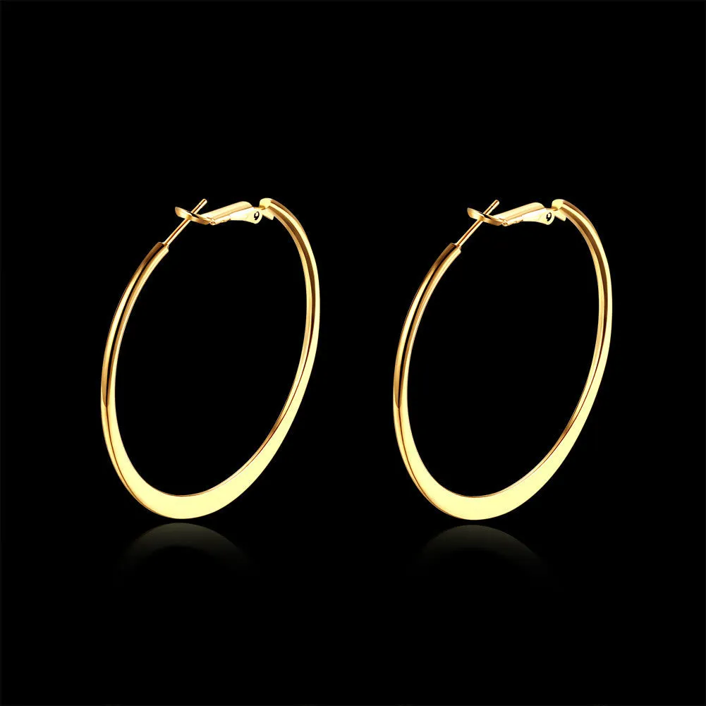 SKMEI LKN009 Simple Gold Plated Earrings for Ladies