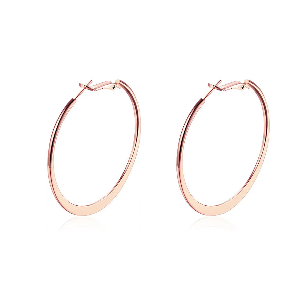 SKMEI LKN009 Simple Gold Plated Earrings for Ladies