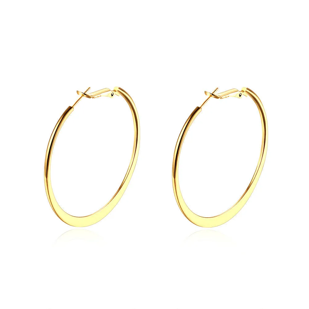 SKMEI LKN009 Simple Gold Plated Earrings for Ladies