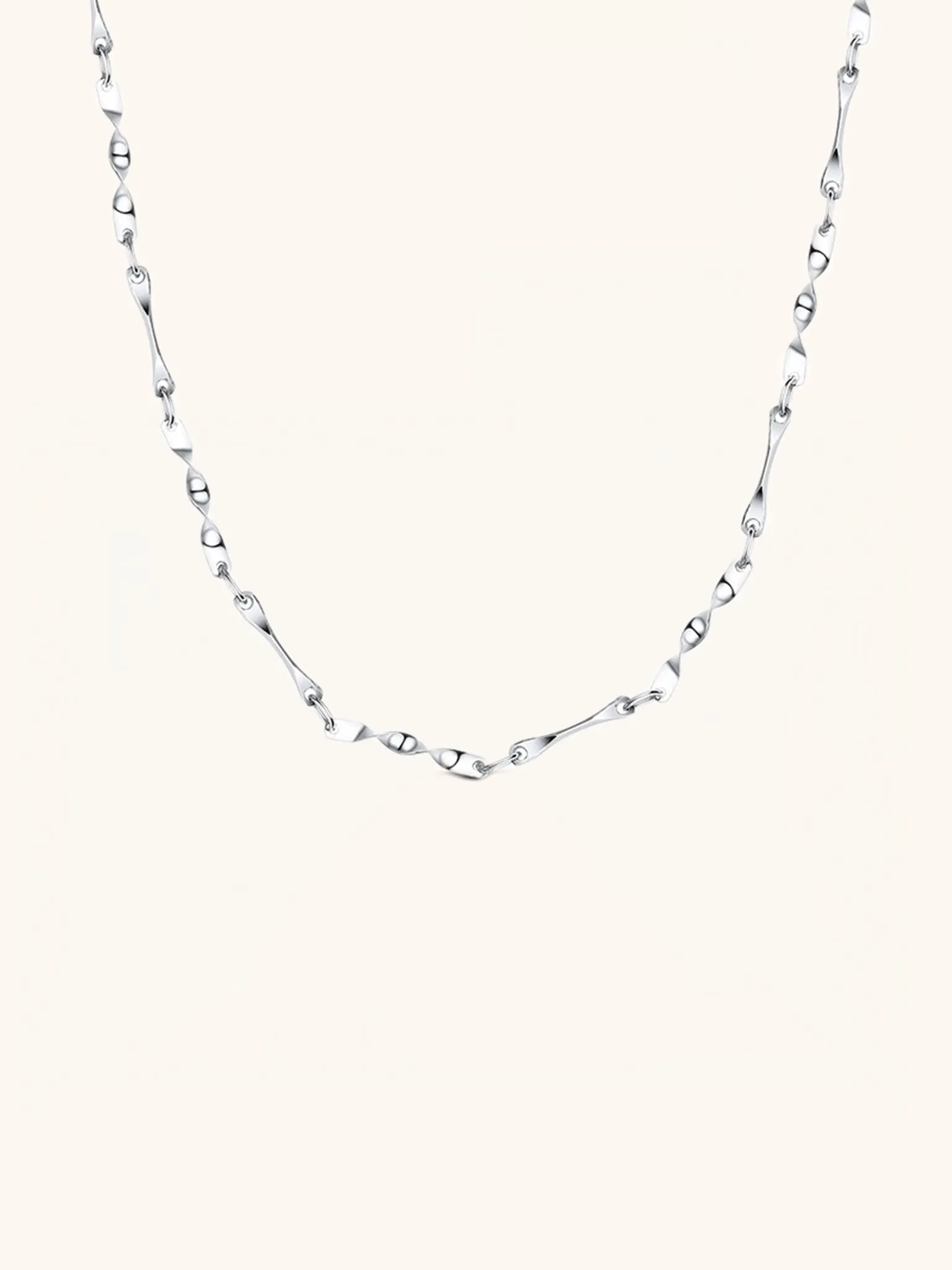 SPARKLE Twist Chain Sterling Silver Necklace