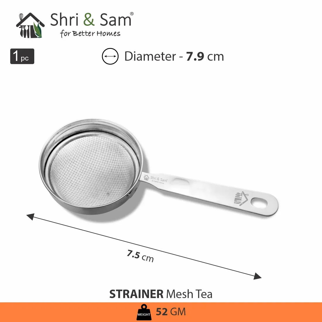 Stainless Steel Double Mesh Tea Strainer
