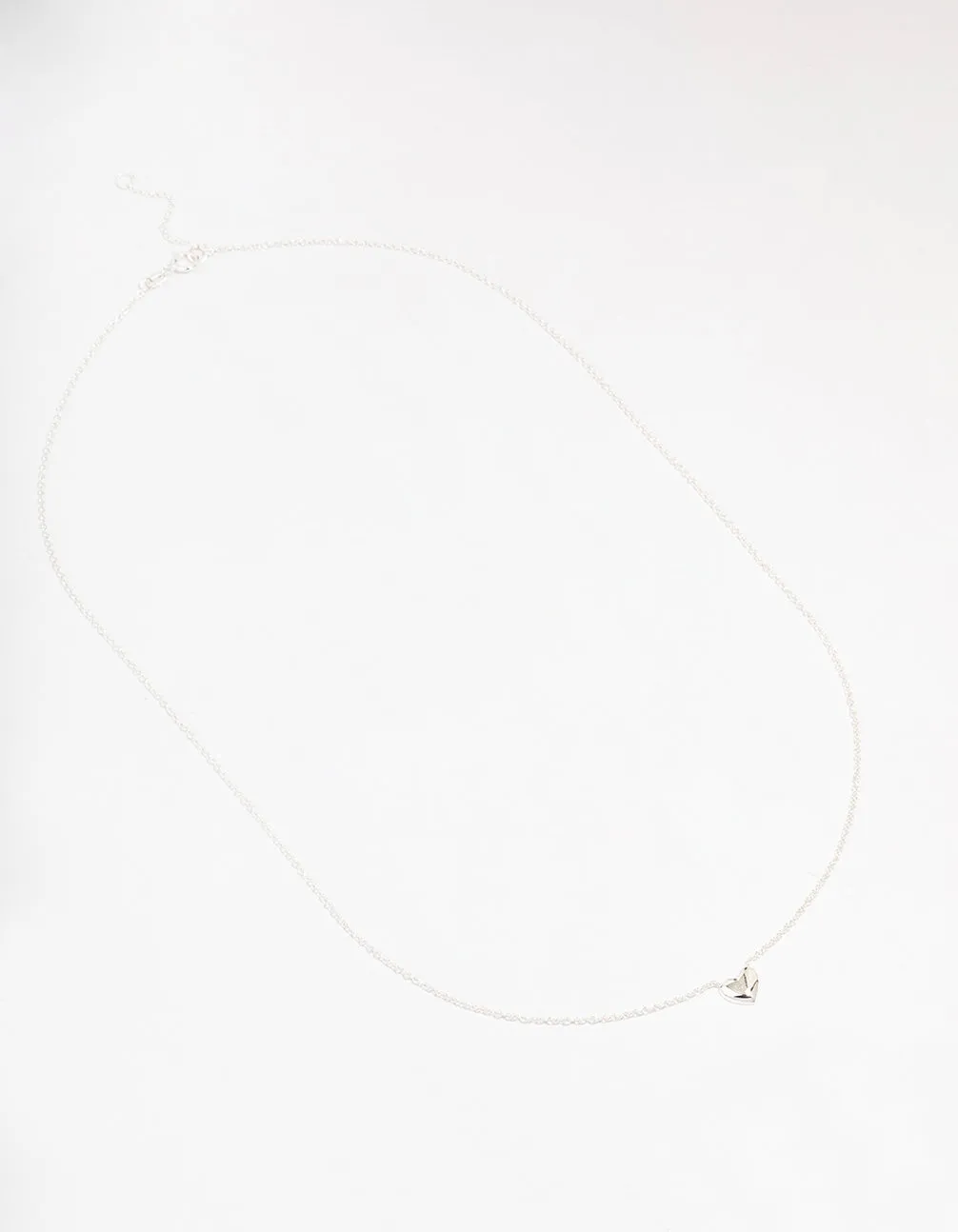Sterling Silver Mini Puffy Heart Pendant Necklace